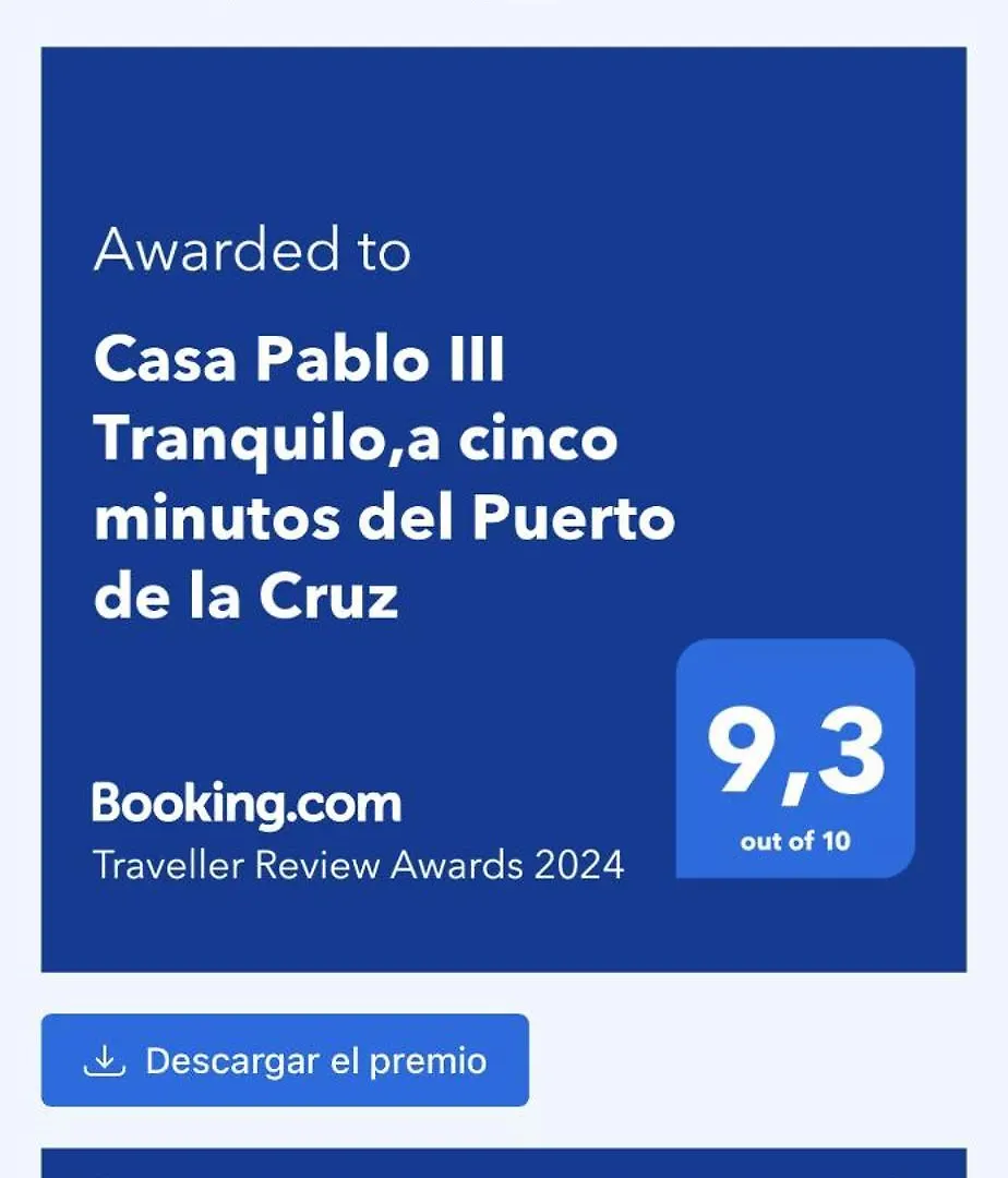 Casa Pablo III Tranquilo,A Cinco Minutos Del Puerto De La Cruz Apartment Los Realejos Spain